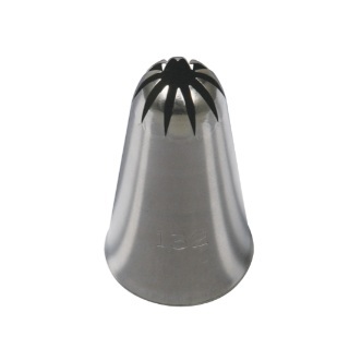 یک عدد ماسوره فلزی برای تزئین کاپ کیک با دندانه‌های ریز و متعدد