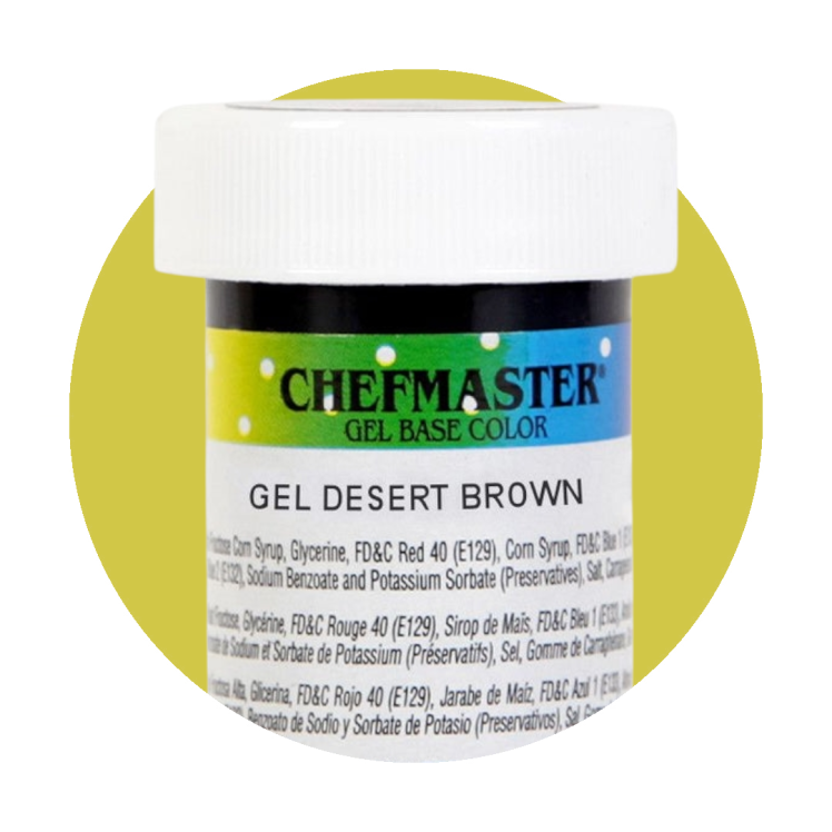 ​رنگ خوراکی ژله‌ای شف مستر رنگ قهوه‌ای صحرایی (Desert Brown)