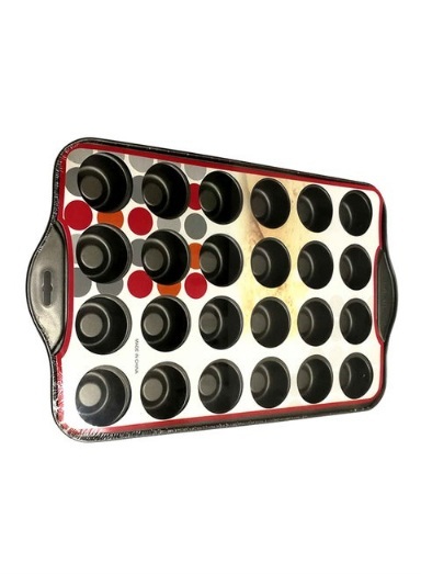  نمای کامل قالب فلزی 24 خانه برای پخت مینی کاپ کیک و تارتلت 