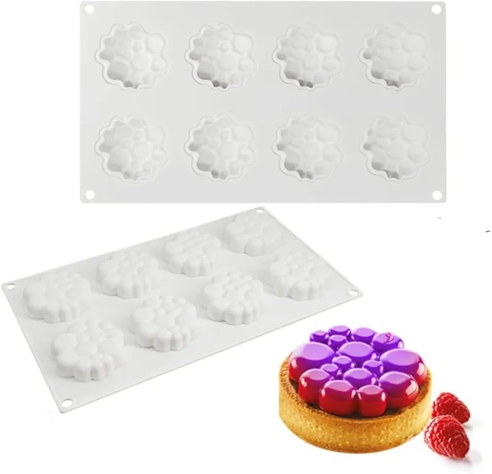  نمای بالای قالب سیلیکونی طرح Cloud یا ابر چندتکه 