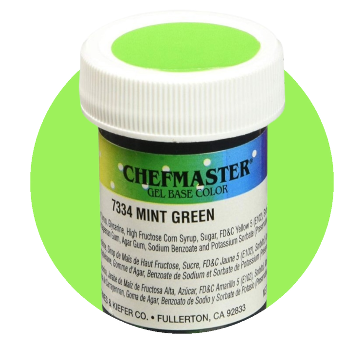 رنگ خوراکی ژله‌ای شف مستر رنگ سبز نعنایی (Mint Green)