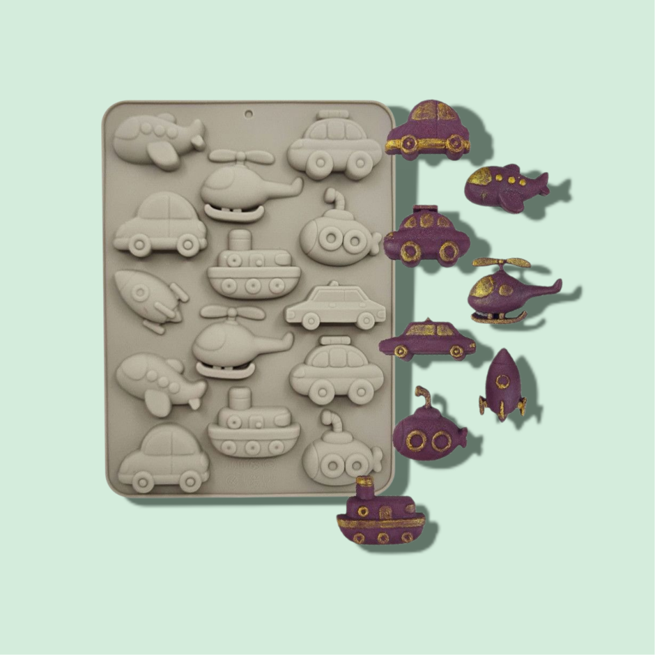  قالب سیلیکونی طرح وسایل نقلیه | مناسب شکلات، ژله و فوندانت 