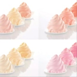  دسرهای موس تک نفره به شکل خامه فرم گرفته 