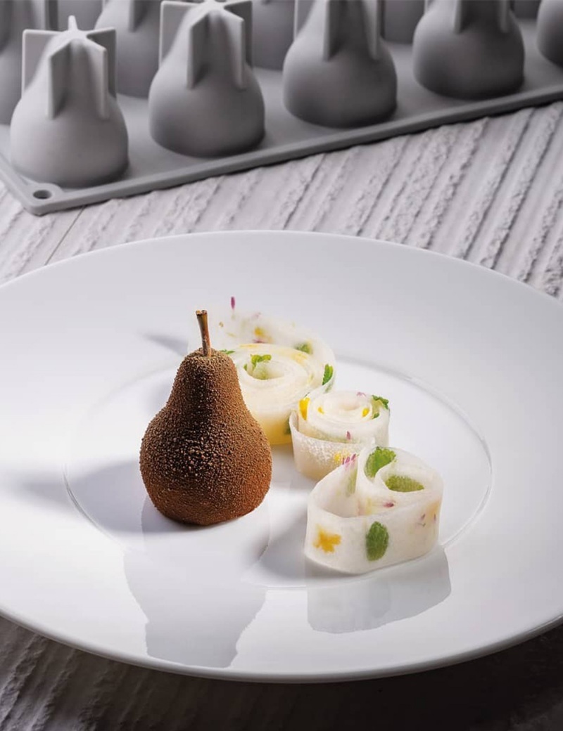 قالب سیلیکونی خاکستری ۱۵ خانه طرح گلابی