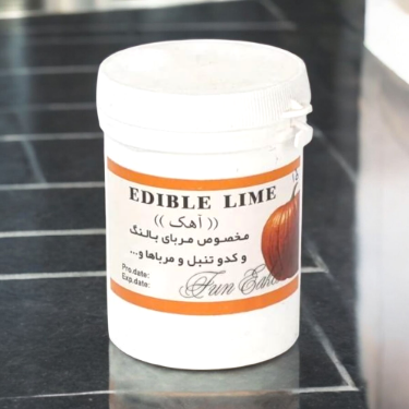قوطی پودر آهک خوراکی برند سان کیک مخصوص مربا.