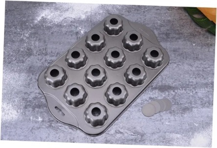  نمای نزدیک از حفره‌های چین‌دار قالب مینی باندت با حفره مرکزی 