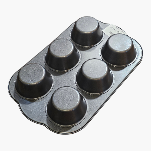  سینی کاپ کیک ۶ خانه فلزی با روکش نچسب 