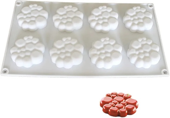  با قالب سیلیکونی ابر حباب‌دار، دسرهای مدرن و شیک کافه‌ای بساز! 