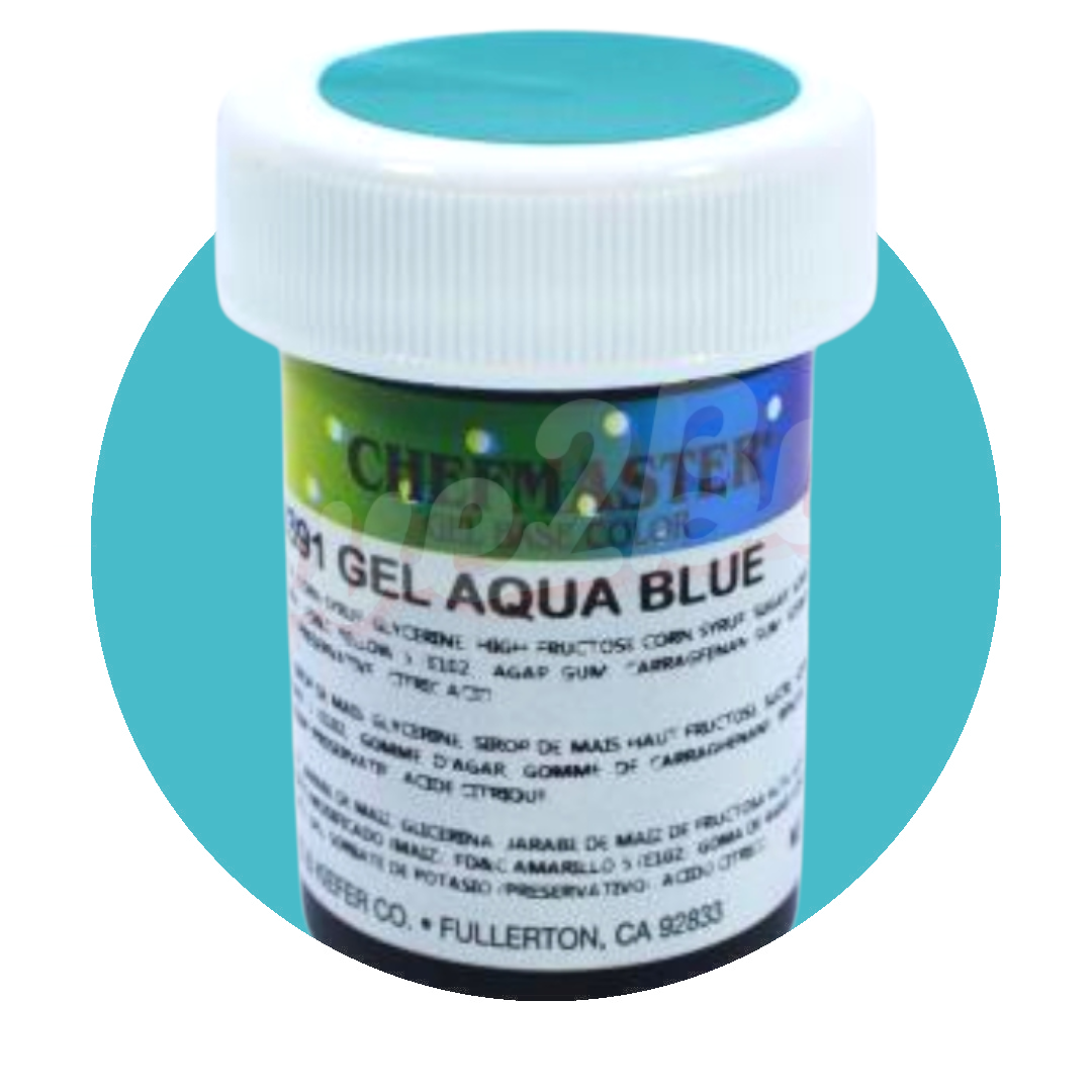 رنگ خوراکی ژلهای شف مستر رنگ آبی فیروزهای (Aqua Blue)
