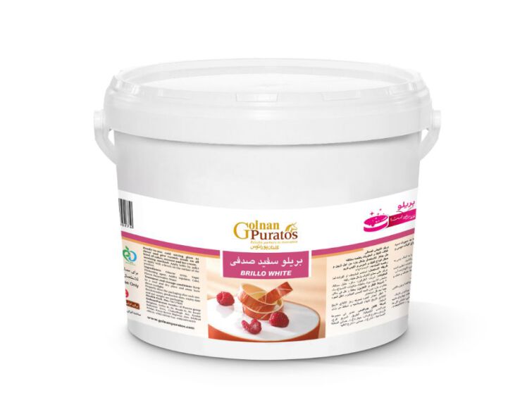 روکش کیک سفید صدفی گلنان پوراتوس لوازم قنادی ممقانی 