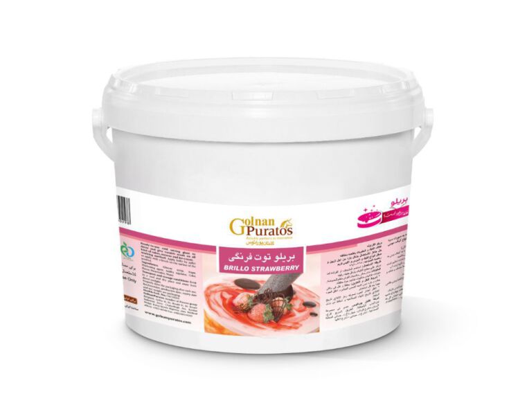 روکش کیک توت فرنگی گلنان پوراتوس لوازم قنادی ممقانی 