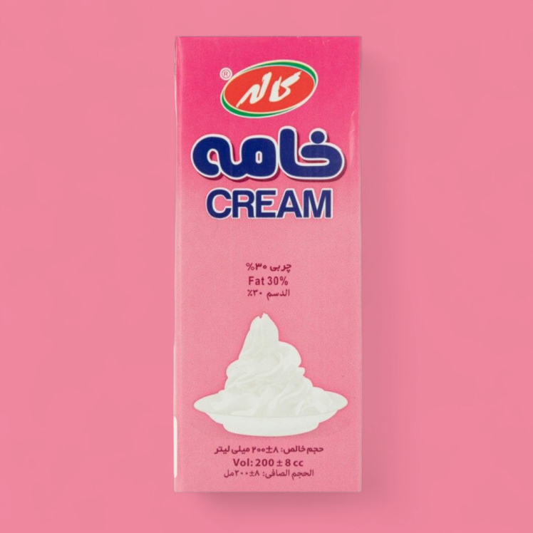 خامه برای دسر خانگی و ژله