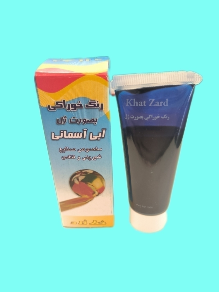 رنگ ژله‌ای آبی آسمانی برای خامه و فوندانت